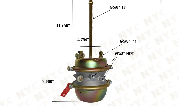 BRAKE CHAMBER, T30-30 DD (GOLDEN)