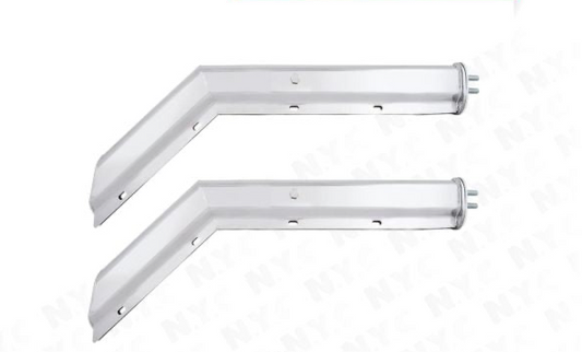 CHROME SPRING LOADED MUD FLAP HANGER TAPER STYLE, (ONE PAIR) 30in  LENGTH