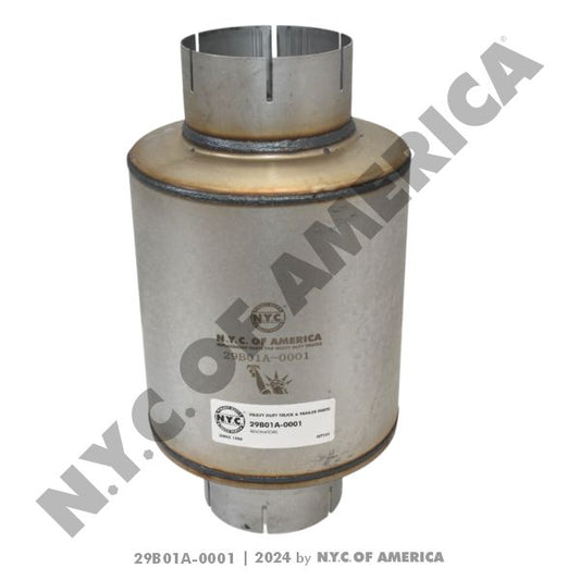 EXHAUST RESONATOR 5in  ID/ID - 9in  x 10in  LENGTH