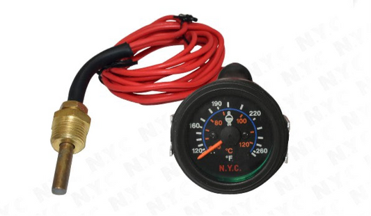 GAUGE, WATER TEMP BEZEL BLACK (MECHANICAL W/96 in. TUBE)