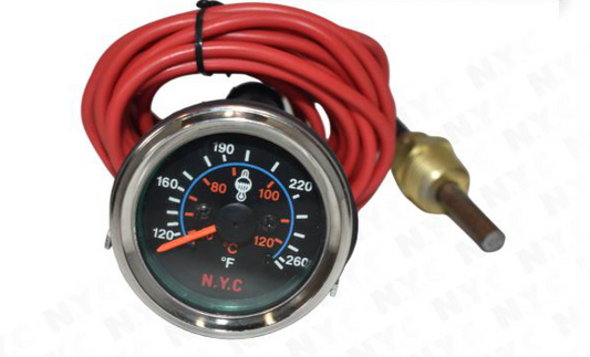 GAUGE, WATER TEMP BEZEL CHOME (MECHANICAL W/144 in. TUBE)