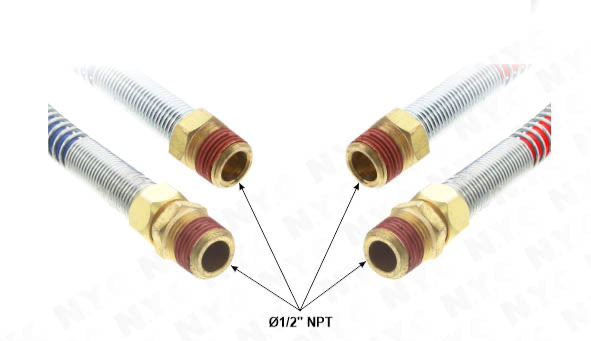 AIR COIL, SET 15 FT. RED & BLUE