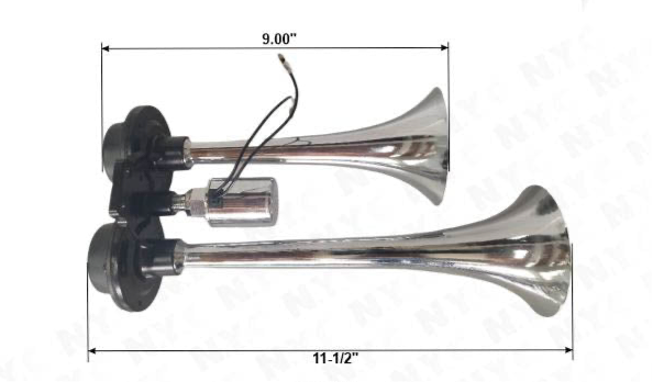 AIR HORN, ELECTRIC DOUBLE 9in  / 11-1/2in