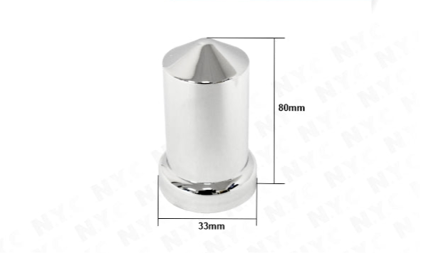 CHROME ABS NUT COVER, 33MM, H: 80MM